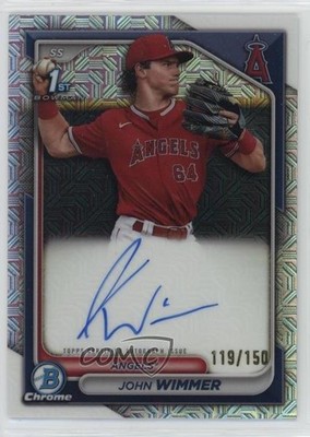 2024 Bowman Chrome Prospect HTA Choice Refractor 119/150 John Wimmer Auto 14lm