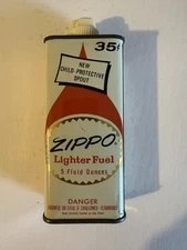 Vintage Zippo Lighter Fuel Fluid Tin Can  5 oz. 35¢