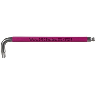 Wera 3950 SPKL Multicolor Stainless Steel L-Key Set with Ball-End & Storage Clip