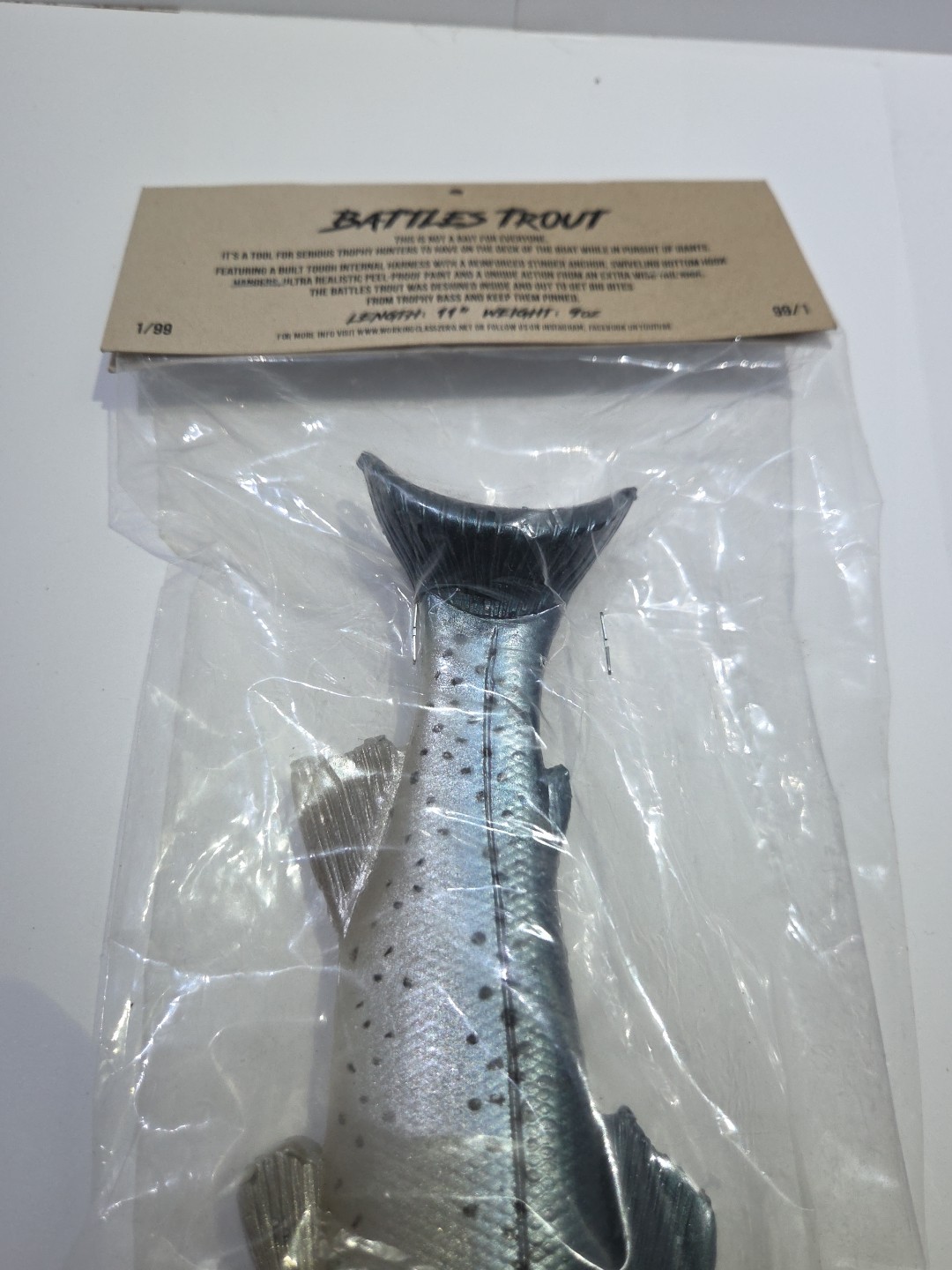 Working Class Zero RARE 11” Battles trout discontinued Swimbait By WCZ - Image 8
