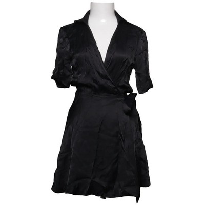 Zara, Wickelkleid, Größe: XS, Schwarz, Polyester, Einfarbig, Damen #ikF