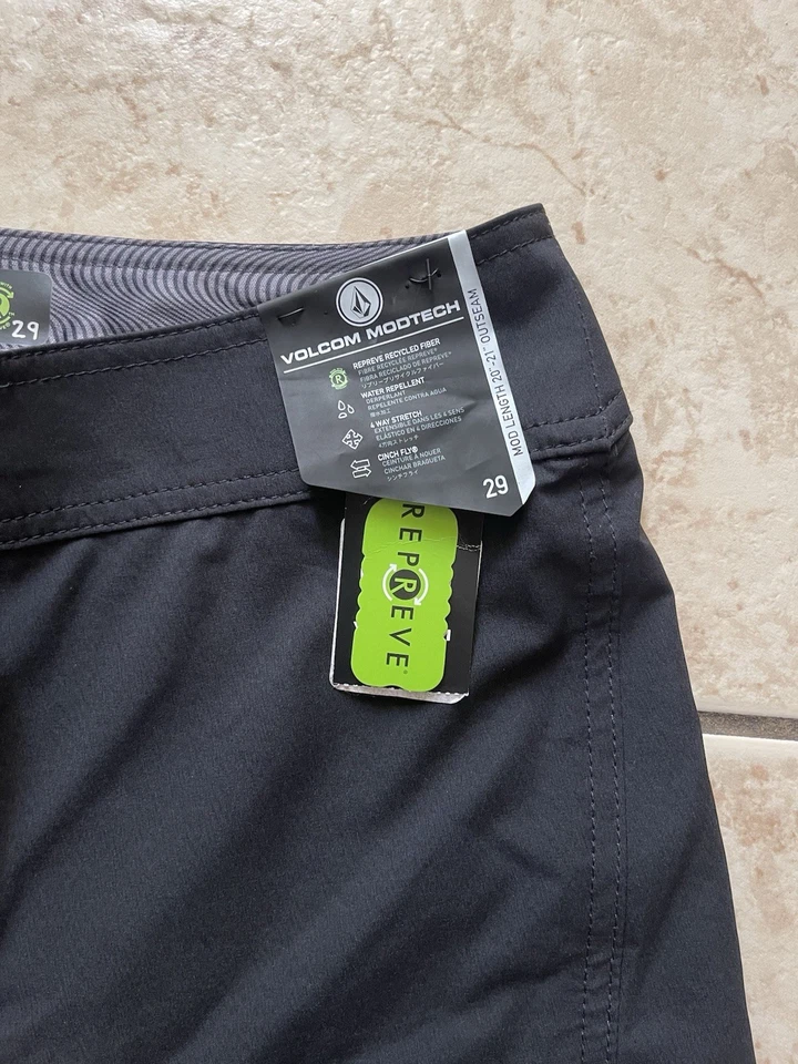 Volcom Stone Men's Swim Trunks Black 29W Athletic Summer Beach Water Surf Trunks - Image 4 of 4