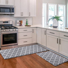Kitchen Mat Set of 2,Cushioned Anti-Fatigue Kitchen Mats for Floor | Waterproof