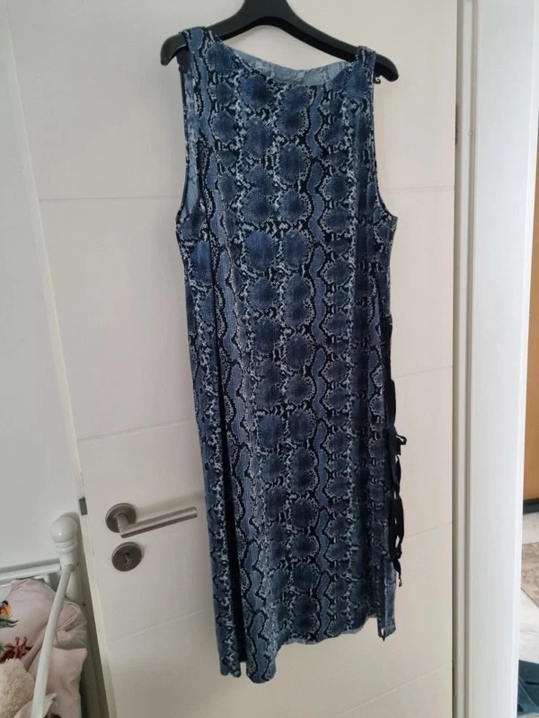 Kleid Größe XL Schlangenmuster Blau - Bild 4 von 4