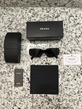 Prada PR17WS 1AB5S049 Women's Sunglasses 49 mm Black / Dark Grey Lens