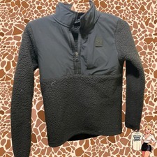 Under Armour Sherpa Fleece 3/3 Zip Black Boys Sz Youth-Large New With Tag