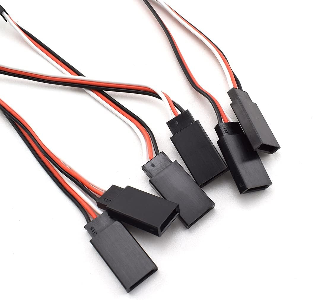 12 PCS 3-Pin Male to Female Servo Extension Cable for RC JR Futaba Remote Con...