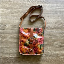 Patricia Nash Heritage Venezia Leather Saddle Crossbody Bag Floral Design