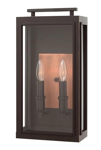 Hinkley Lighting 2914 17"H 2 Light Outdoor Wall Sconce - Bronze - Picture 1 of 6