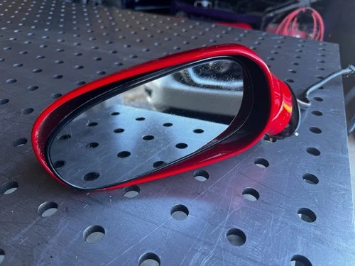 1999-2000 Corvette C5 Driver Left LH Power Heated Door Mirror OEM GM Torch Red