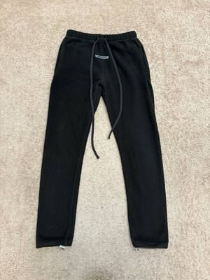 Essentials Fear of God Men s XS Fleece SweatPants Black Jogger Logo Designer