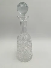 WATERFORD CRYSTAL Decanter Alana Diamond Cut Round Stopper VINT