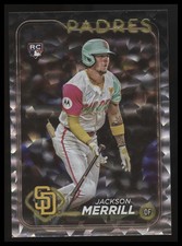 2024 Topps Update #US210 Jackson Merrill Silver Crackle Foilboard
