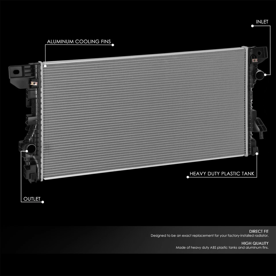 Ajuste 21-24 Ford F150 3.5L V6 Estilo OE Núcleo de Aluminio Radiador Repuesto DPI13914 Foto 2 de 4