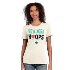 Women's Starter  Oatmeal New York Liberty Endzone-T-Shirt