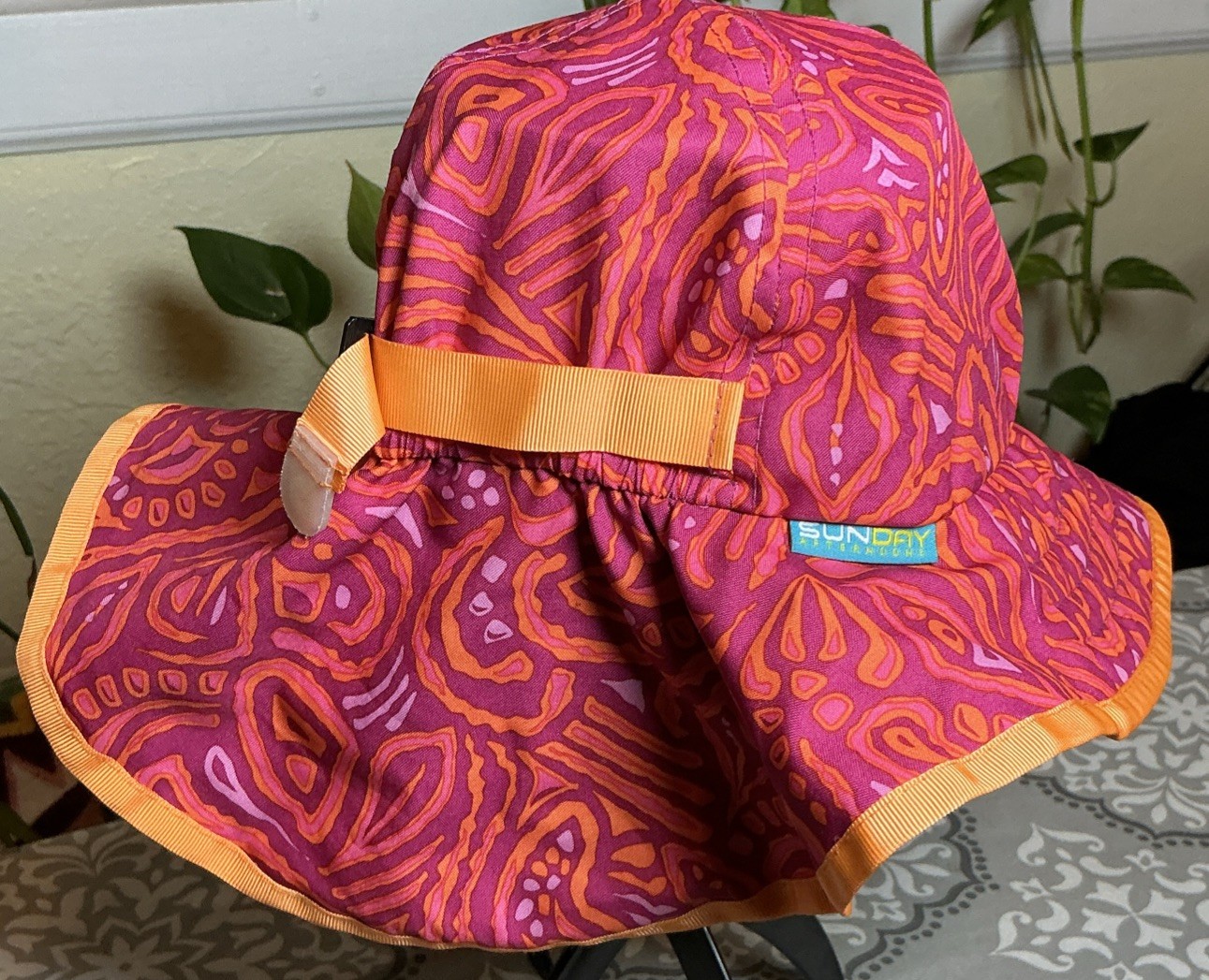 Sunday Afternoons Kids Play Sun Hat - Pink And Orange Baby 6