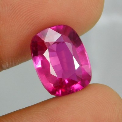 Certified 10.60 Ct Natural Mogok Burma Pink Ruby Cushion Cut Stunning Gemstone