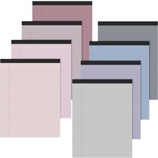 Pcs.5'' x 11'' Colored Legal Pad Writing Pads Narrow Ruled 50 8 Taro Color