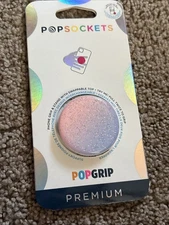 PopSockets Phone Grip Stand Glitter Morning Haze PopGrip Swap Top NEW Pink Purpl