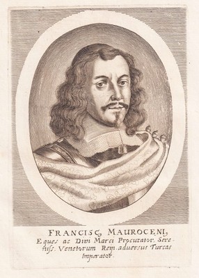 Francesco Morosini doge Venezia Venice Venedig Portrait Kupferstich Merian 1680