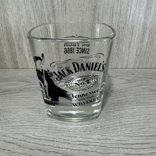 Jack Daniels Tumbler Whiskey Glass Limited Edition No 1/4 Guitar Artwork Square