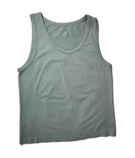 Pro-Fit Seamless Women's XL Workout Tank Top Tagless Cropped Sea Foam Stretch 