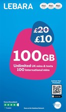 Lebara Mobile SIM Card: All sizes included (Standard,Micro and Nano) 