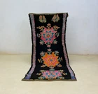 Moroccan Handmade Tribal Cotton Rug 2'8x6'6 Geometric Berber Hallway Vintage Rug
