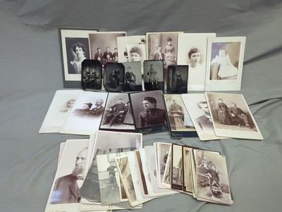 Lot Of Antique Photos Cabinet Cards Tin Types Man Woman Children Infant $4.99ea