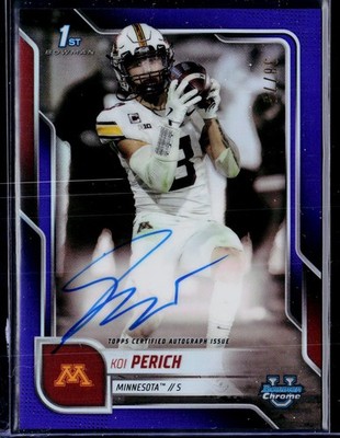 2025 Bowman University Chrome #BCA-KP Koi Perich Autograph Blue Refractor #/150