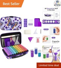 Diamond Painting Storage Case 60 Slots Portable Bead Organizer Box Butterfly