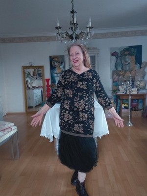   Twinset by Simona Barbieri Tunika Gr. S Damen Blumen A-Linie  
