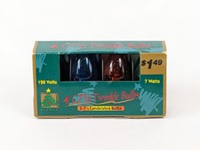 4 Pack MULTI COLOR Twinkling C-7 Light Bulbs 7 Watt Holiday Christmas