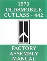 1973 Oldsmobile Cutlass Bound Fabrik Montagehandbuch 442 Supreme