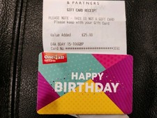 One4All Gift Card Voucher £25 Argos Currys B&Q John Lewis Primark TK Maxx Boots
