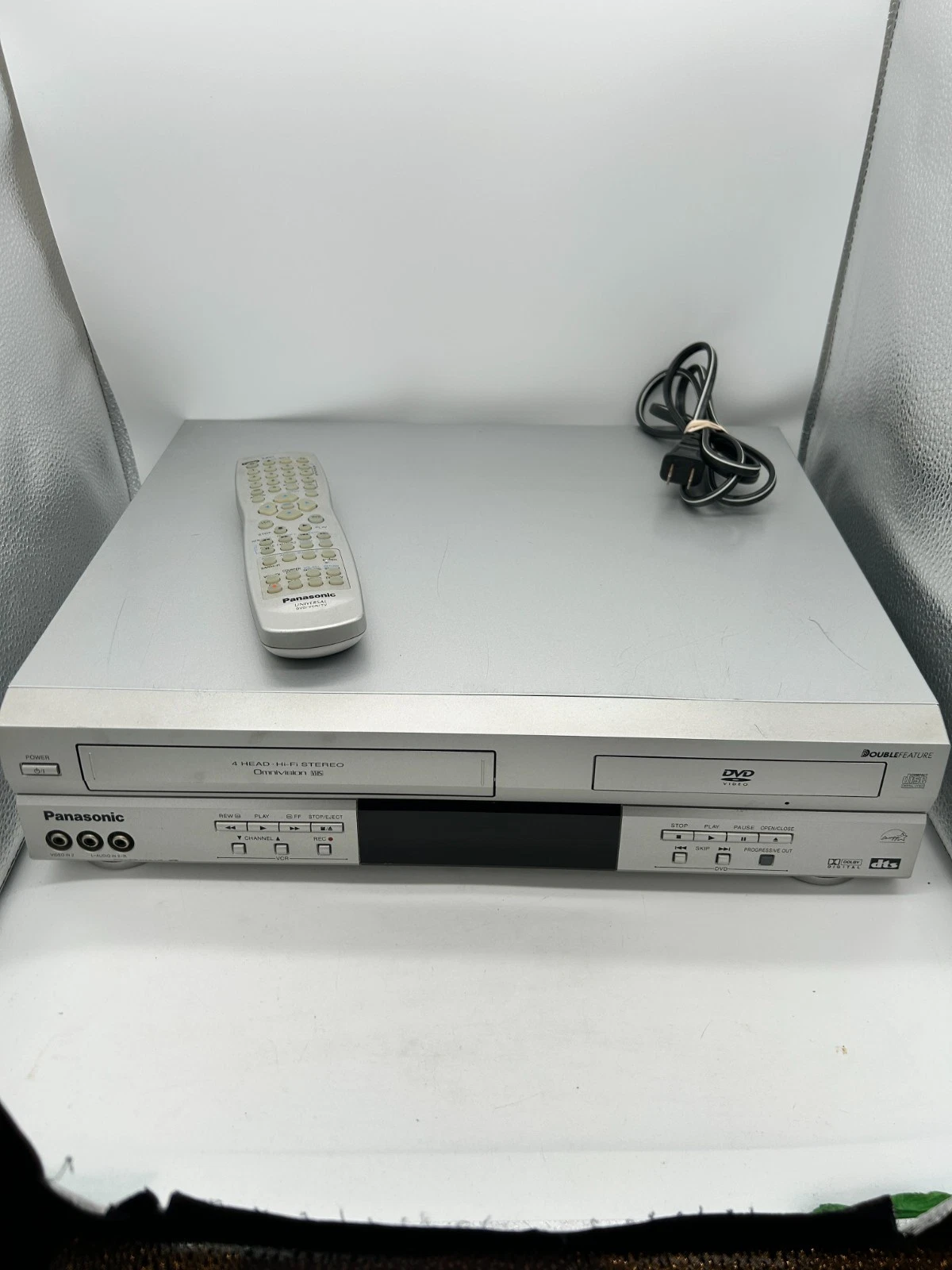 Panasonic PV-D4733S-K DVD VCR Combo Player Hi-Fi Stereo VHS Tested Works
