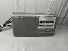 VTG Sony ICF-38 2-Band Portable Radio AM/FM Black Sony ICF-38 AC/DC 2 Way Power