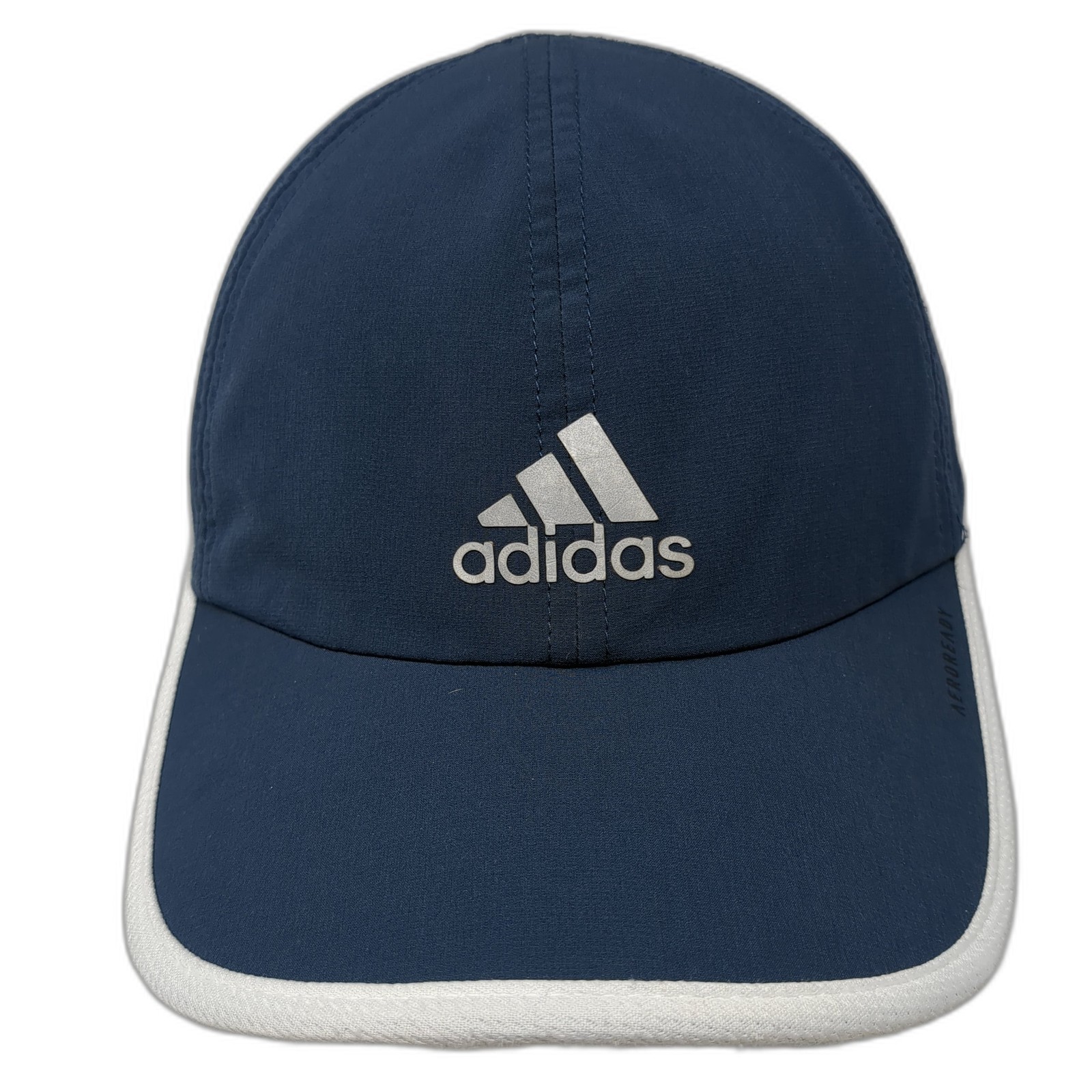 Adidas Logo Strapback Hat Blue One Size Adjustable 3 Stripes
