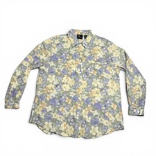 Vintage 90s LizSport Floral Cotton Button Down