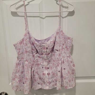 Lush Tank Top Womens Size XL Lilac NWT