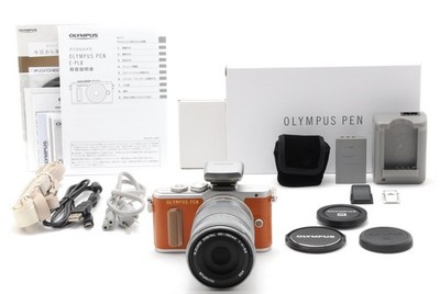Read [ Near Mint ] OLYMPUS PEN E-PL8 BROWN CAMERA BODY & 40-150MM From JAPAN