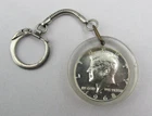 1968 Kennedy Half Dollar Coin Key Chain in Resin Key Fob