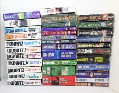 34 x Dean Koontz Books Bundle Joblot, Horror Fiction, Paperbacks, Vintage 
