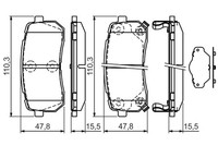 Bosch BremsbeläGe Hinten Rechts Links FüR KIA Carnival / Grand III Hyundai H-1