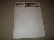 Rover 2000 Workshop Manual Supplement 607088 first issue 1970