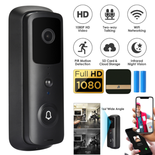 WiFi Ring Doorbell 1080P HD Security Camera Wireless Door Bell Camera With Chime
