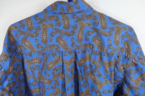 Cinch Shirt Mens Large Blue Paisley Western Allover Rodeo Cowboy Long Sleeve - Picture 8 of 10