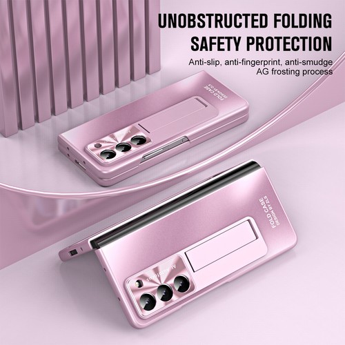 For Samsung Galaxy Z Fold5 Fold 4/3 Metal Full Body Stand Case with Screen Cover - Photo 11 sur 51