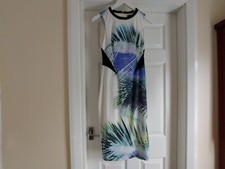 Dress“Karen Millen“Cream Blue Mix Size: 8 (UK) Eur 36,US 4 SALE