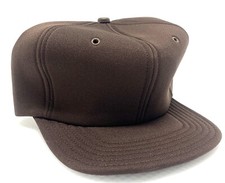 Vintage Snap Back Hat Cap DARK BROWN Trucker Farmer LITTLE RICHARD MADE IN USA